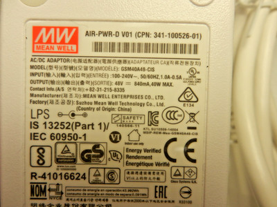 Genuine Mean Well GSM40A48-CIS AC Adapter 48V 840mA Power Supply W/ Wall Cord