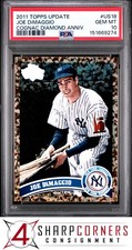 2011 TOPPS UPDATE COGNAC DIAMOND ANNIVERSARY #US18 JOE DiMAGGIO HOF PSA 10