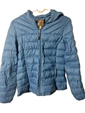 Roper Women’s Blue Puffer Quilted Down Filled Winter Jacket Coat Size Small