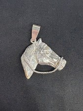 925 Sterling Silver Horse Head Pendant