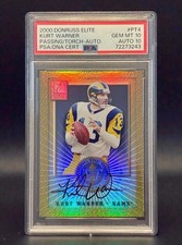 2000 Donruss Elite Passing the Torch Kurt Warner PSA 10 Gem Mint - 10 Auto Pop 1