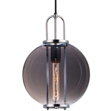 Maxim 10084MSK Nickel Minaret 11"W Smoke Glass Pendant