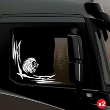 2 x Löwe Lion Tribal Dekor Seitenscheiben Aufkleber Sticker für MAN LKW Truck XL