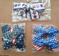 4th of July Hair Bows Clips for Kids Girls American Flag Hair Bow - 5 pcs