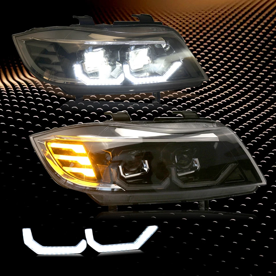 For BMW 3 Series E90 E91 328i 2008-2012 Front Headlight Headlamp Assembly LH+RH - Image 4 of 4