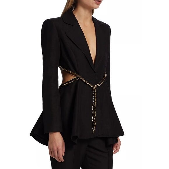 Aje Opal Backless Chainlink Jacket Size 4 NEW image 2