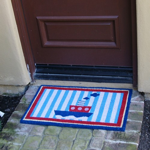 Alfombra Rubber-Cal ¡Bienvenido a bordo! Felpudo náutico, 18 por 30 pulgadas - Imagen 2 de 5