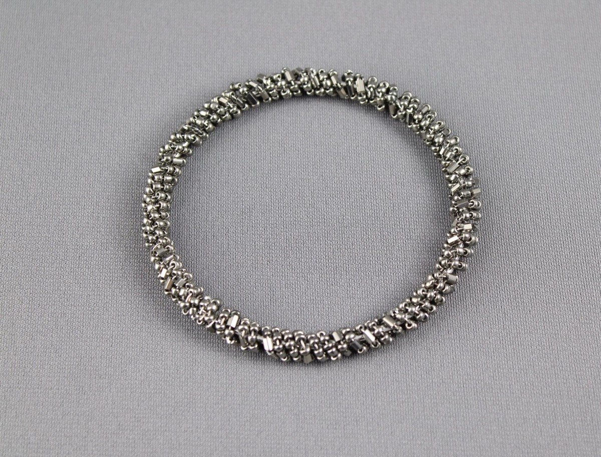 Seed bead woven bangle bracelet beaded round stackable