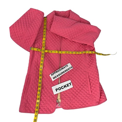 Espirit Coat Womens Large Quilted Jacket Pink Zip Up Cottage Work Office Casual - Picture 5 of 16