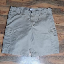 IZOD Mens Cargo Utility Shorts Size 40 Khaki Tan Cotton Casual Outdoor Hiking