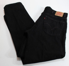 Vintage Levi’s 550 Red Tab Relaxed Fit Black Jeans 40x33 (Made in USA) Tag 40x32