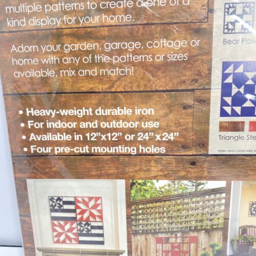 Americana Quilts Decorative Indoor Outdoor 12 x 12 Iron Pattern County Fair New - Picture 5 of 5