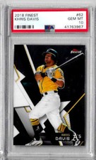 2018 Finest Khris Davis Gem Mint PSA 10