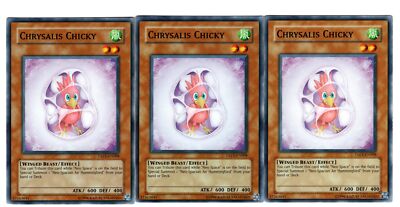 Yugioh- 3X Chrysalis Chicky - Common - Unlimited - TAEV-EN008 - Near Mint