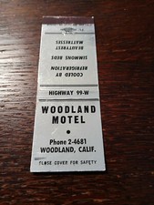 Vintage Matchcover: Woodland Motel, Woodland, CA  52