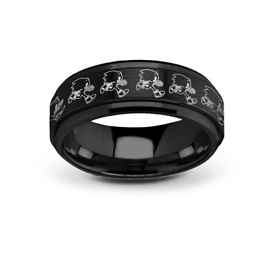 Sonic The Hedgehog Spinner Ring, Sonic Ring, Tungsten Carbide