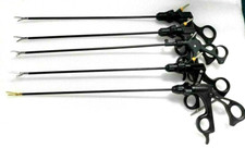 LAPAROSCOPY GRASPERS WITH HANDLES ENDOSCOPY SURGI. INST. SET 5PC AUTOCLAVABLE