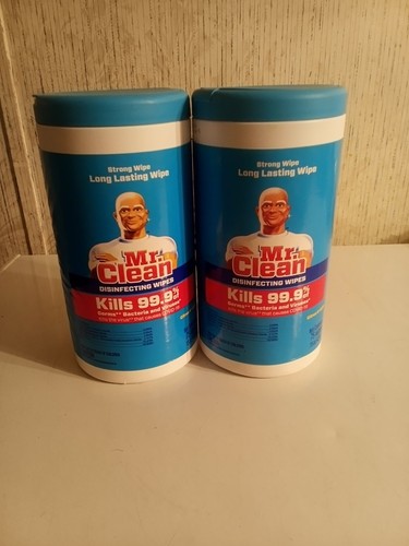 2PK Mr. CLEAN 75Ct Disinfecting Wipes Citrus BRAND NEW -KILLS 99.9% Of ...