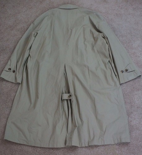 Jos A Bank Men's Beige Long Trench Coat Size 46R - Picture 10 of 10