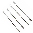 4 Pcs Stainless Steel Seafood Forks Crab Forks Fruit Pick, Meat Picks 6.8 inch