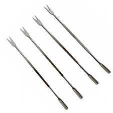 4 Pcs Stainless Steel Seafood Forks Crab Forks Fruit Pick, Meat Picks 6.8 inch