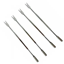 4 Pcs Stainless Steel Seafood Forks Crab Forks Fruit Pick, Meat Picks 6.8 inch