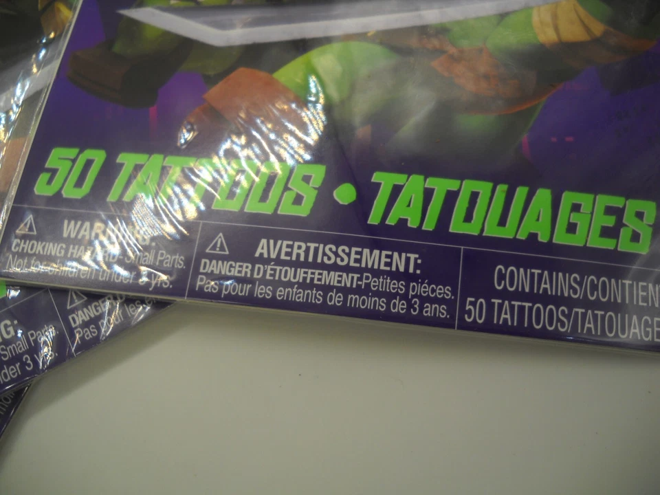 NICKELODEON 2012 Teenage Mutant Ninja Turtles 50 tatuajes temporales SAVVI Foto 3 de 4