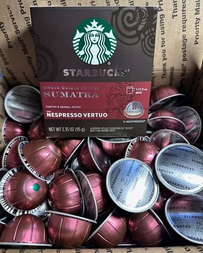 Starbucks by Nespresso Vertuoline Sumatra, Dark Roast Coffee (96 Pods) 10/2026