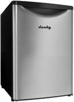 Danby Mid Century Contemporary Steel Compact Bottle Storage Led Refrigerator Danby Mid Century Contemporary Steel Compact Bottle Storage Led Refrigerator