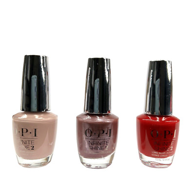 O.P.I Infinite Shine 2 Set Of 3 New Nail Polish Gel-Lacquer & Lacquer 0.5 Fl oz