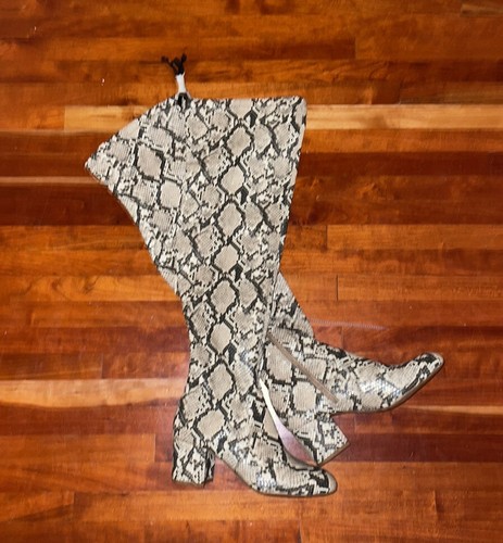 Gianni Bini Trillia Snakeskin Over the Knee Boots SZ 5.5 NWOT - Picture 3 of 4