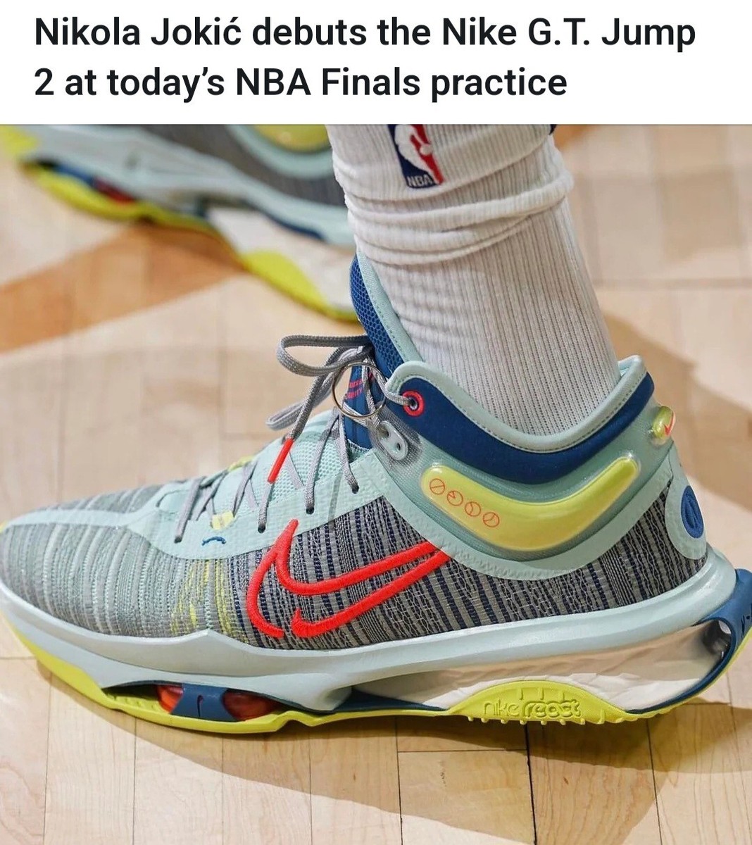 Nicola Jokic Autograph Practice Worn Sneakers. During NBA