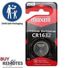 CR1632 3v Lithium Battery Suit Garage Door Remote Controls, Replacement Car Keys