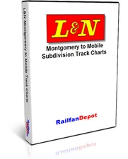 L&N Montgomery to Mobile Subdivision track chart 1964 - PDF on CD - RailfanDepot