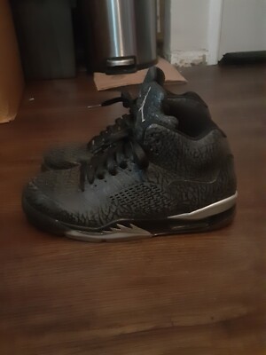 Jordan 5 Retro 3Lab5 Black Silver/Elephant Print - Size 11  display picture 3