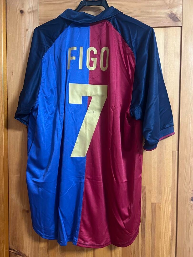 Figo 7 Large FC Barcelona 1999 2000 Jersey Camiseta Maglia