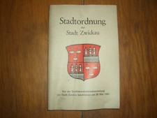 Stadtordnung der Stadt Zwickau, Erzgebirge 1980