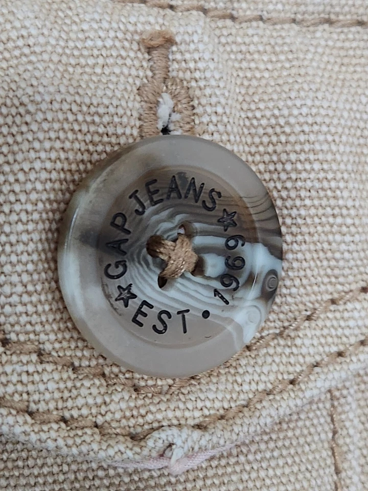 GAP Y2K Mujer Vintage Lona Tostada Hobo Hippie Bolso de Carga Cartera Jean Bolsillo Rosa  Foto 3 de 4