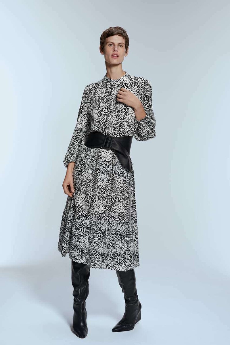 zara black and white animal print dress Zara | Dresses | Zara Black White Leopard Print Square Neck Mini Dress Size Medium Nwt
