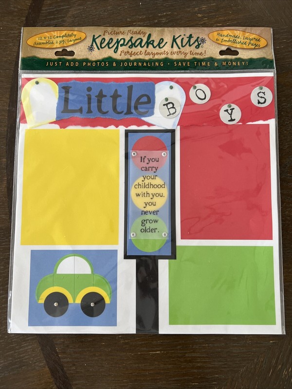 Keepsake Kits Picture Ready 12x12 Assembled  Scrapbook New Little Boy And Their