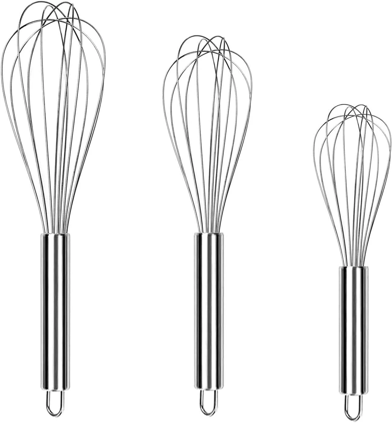 Stainless Steel Whisker (Pack Of 3) – Versatile Egg Beater, Cake Mixing Tool
Opens in a new window o
