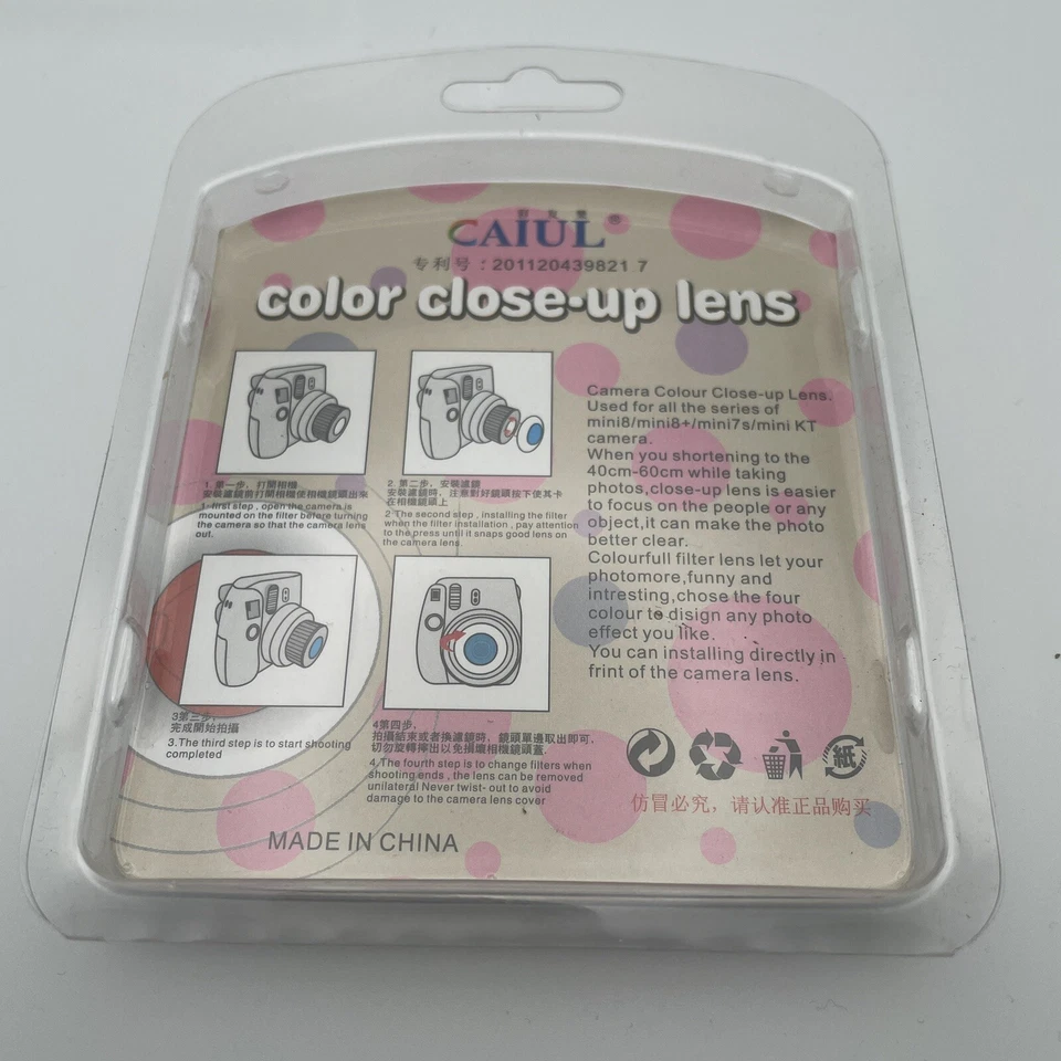 NUEVO INSTAX FUJI 4 Colores Primer Plano Lente Filtro Kit para Mini 7S/8/8+/KT NUEVO EN PAQUETE Foto 4 de 4