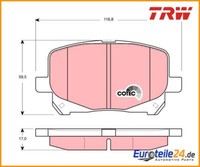 Bremsbelagsatz, Scheibenbremse Cotec Trw GDB3248 FüR Toyota