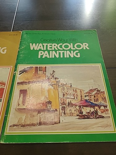2 Vintage Creative Ways Oil Watercolor Painting Golden Press Art Books Paperback - Picture 4 of 6