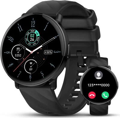 MARKENLOS Smartwatch Damen Herren mit Telefonfunktion Armbanduhr für iPhone Samsung Huawei
