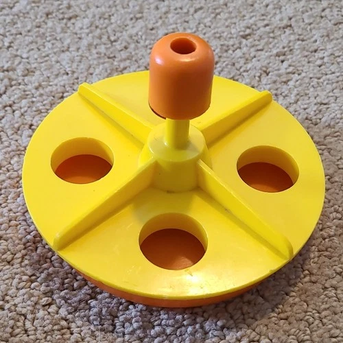 Fisher-Price Little People Yellow Wheel Base Vintage Toy