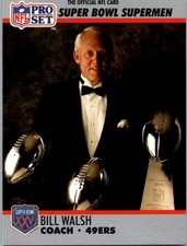1990 BILL WALSH ProSet Super Bowl XXV anniv. used Free Ship