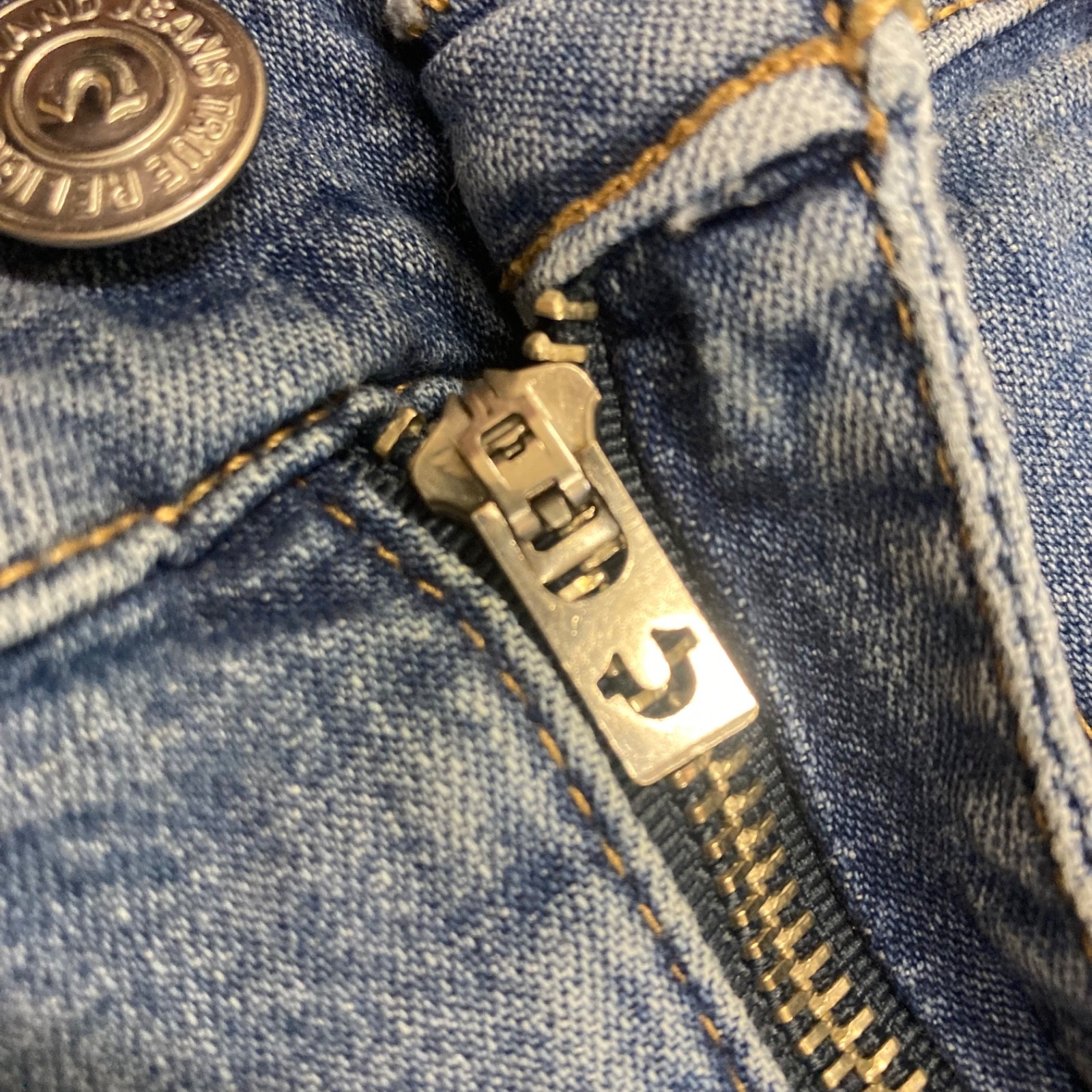 True Religion Ricky Mens 36 Relaxed Straight Jeans Stonewash image 10