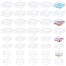 40 Pcs Mixed Sizes Clear Board Game Tokens Storage Containers Playing Card Ca...