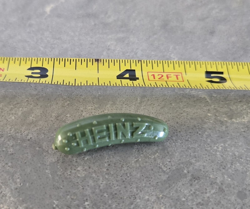 Vintage Heinz Pickle Pin 1940's Plastic Advertisement Collectible 